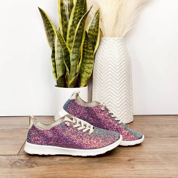 NEW NOT RATED women's mayo glitter sneakers in multi - Picture 3 of 3